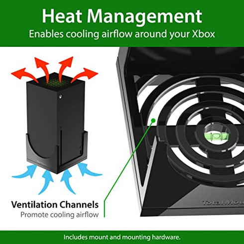 TotalMount – Wall Mount for Xbox Series X – Mounts Xbox Series X on a Wall by Your TV (Standard Bundle: Wall Mount)
